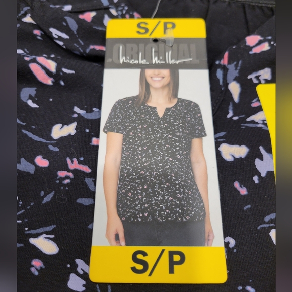 Nicole Miller - Black floral shirt - S - Picture 5 of 5